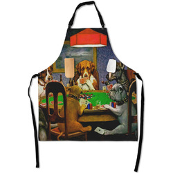 Dogs Playing Poker by C.M.Coolidge Apron With Pockets