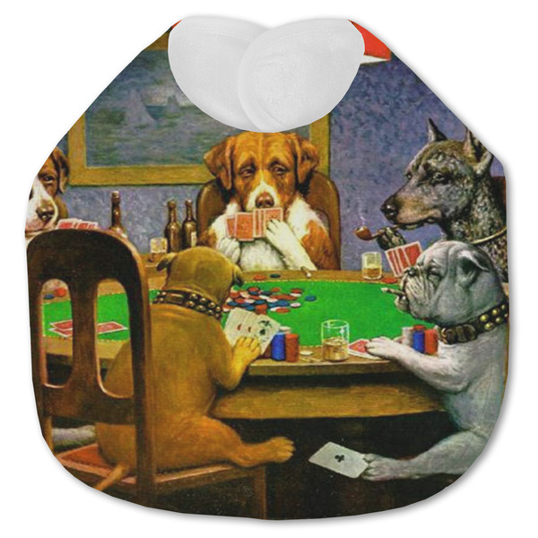 Custom Dogs Playing Poker by C.M.Coolidge Jersey Knit Baby Bib