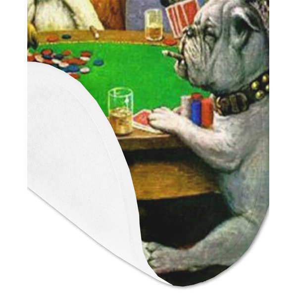 Dogs Playing Poker by C.M.Coolidge Baby Bib - AFT detail