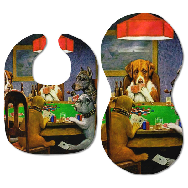 Dogs Playing Poker by C.M.Coolidge Baby Bib & Burp Set - Approval (new bib & burp)