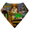 Dogs Playing Poker by C.M.Coolidge Bandana Folded Flat