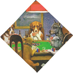 Dogs Playing Poker by C.M.Coolidge Dog Bandana Scarf