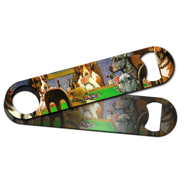 Dogs Playing Poker by C.M.Coolidge Bar Bottle Opener - Main