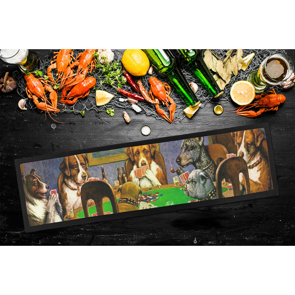 Dogs Playing Poker by C.M.Coolidge Bar Mat - Large - LIFESTYLE