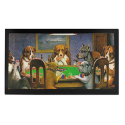 Dogs Playing Poker by C.M.Coolidge Bar Mat - Small
