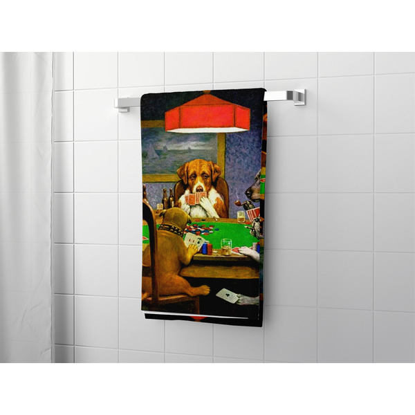 Dogs Playing Poker by C.M.Coolidge Bath Towel - LIFESTYLE