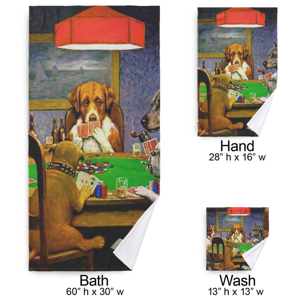 Dogs Playing Poker by C.M.Coolidge Bath Towel Sets - 3-piece - Approval