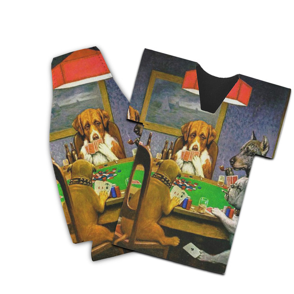 Custom Dogs Playing Poker by C.M.Coolidge Bottle Cooler