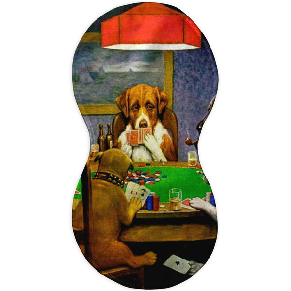 Dogs Playing Poker by C.M.Coolidge Burp Peanut Shaped Flat