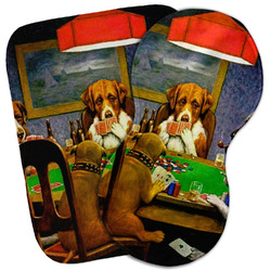 Dogs Playing Poker by C.M.Coolidge Burp Cloth