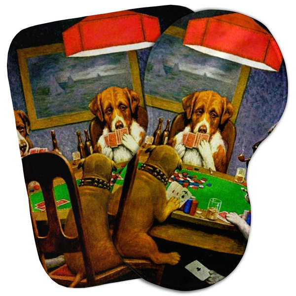 Custom Dogs Playing Poker by C.M.Coolidge Burp Cloth