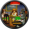Dogs Playing Poker by C.M.Coolidge Cabinet Knob - Black - Front