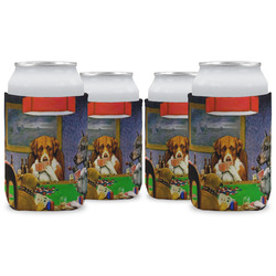 Dogs Playing Poker by C.M.Coolidge Can Cooler (12 oz) - Set of 4