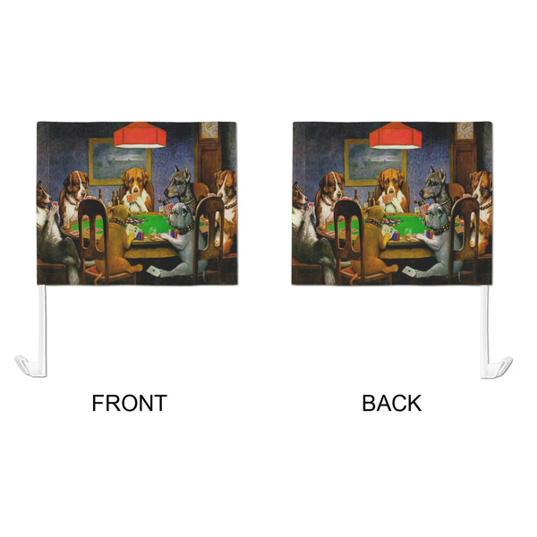 Dogs Playing Poker by C.M.Coolidge Car Flag - Large - APPROVAL