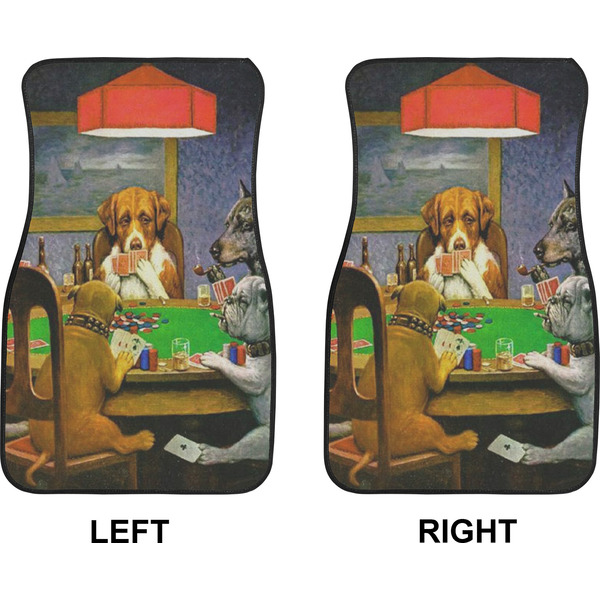 Dogs Playing Poker by C.M.Coolidge Car Mat Front - Approval