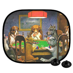 Dogs Playing Poker by C.M.Coolidge Car Side Window Sun Shade