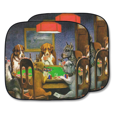Dogs Playing Poker by C.M.Coolidge Car Sun Shade - Two Piece
