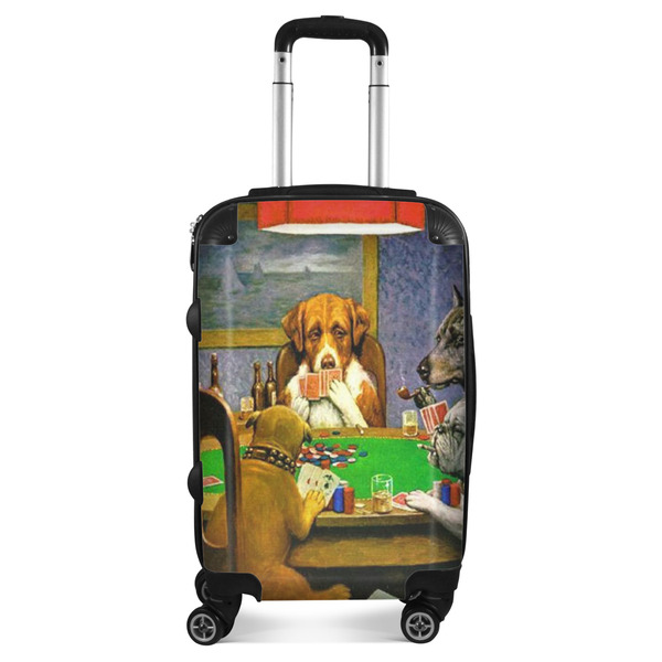 Custom Dogs Playing Poker by C.M.Coolidge Suitcase - 20" Carry On
