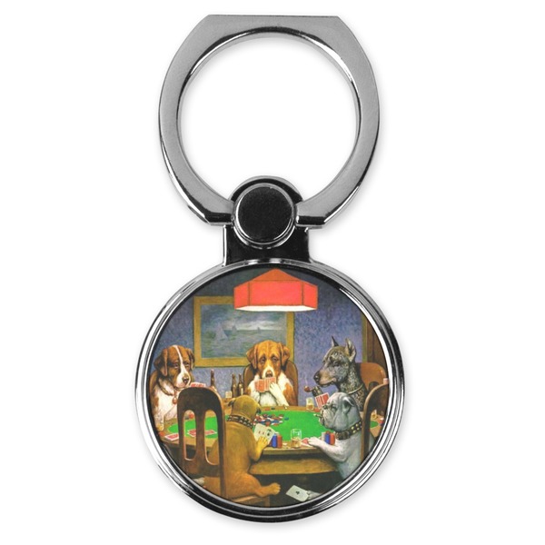 Custom Dogs Playing Poker 1903 C.M.Coolidge Cell Phone Ring Stand & Holder