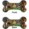 Dogs Playing Poker by C.M.Coolidge Ceramic Flat Ornament - Bone Front & Back (APPROVAL)