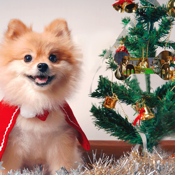 Dogs Playing Poker by C.M.Coolidge Ceramic Flat Ornament - Bone (LIFESTYLE)