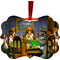 Dogs Playing Poker by C.M.Coolidge Metal Frame Ornament - Double Sided