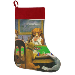 Dogs Playing Poker by C.M.Coolidge Holiday Stocking