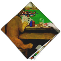 Dogs Playing Poker by C.M.Coolidge Cloth Dinner Napkin - Single
