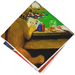 Dogs Playing Poker by C.M.Coolidge Cloth Cocktail Napkin - Single