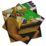 Dogs Playing Poker by C.M.Coolidge Cloth Cocktail Napkins - Set of 4