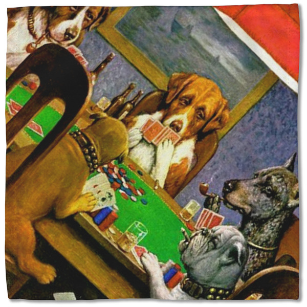 Dogs Playing Poker by C.M.Coolidge Cloth Napkins - Personalized Lunch (Single Full Open)