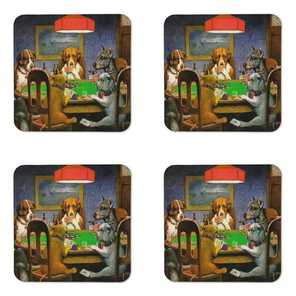 Dogs Playing Poker by C.M.Coolidge Coaster Set - APPROVAL