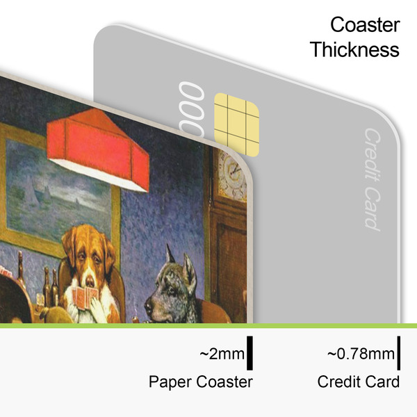 Dogs Playing Poker by C.M.Coolidge Coaster Thickness