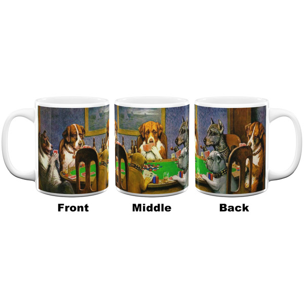 Dogs Playing Poker by C.M.Coolidge Coffee Mug - 11 oz - White APPROVAL