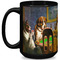 Dogs Playing Poker by C.M.Coolidge 15 Oz Coffee Mug - Black