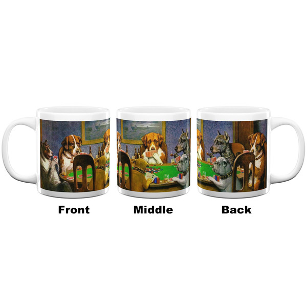 Dogs Playing Poker by C.M.Coolidge Coffee Mug - 20 oz - White APPROVAL