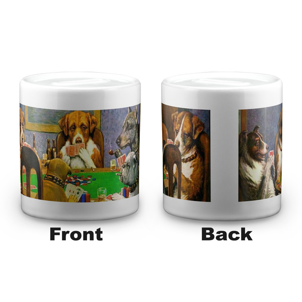 Dogs Playing Poker by C.M.Coolidge Coin Bank - Apvl