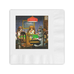 Dogs Playing Poker by C.M.Coolidge Coined Cocktail Napkins