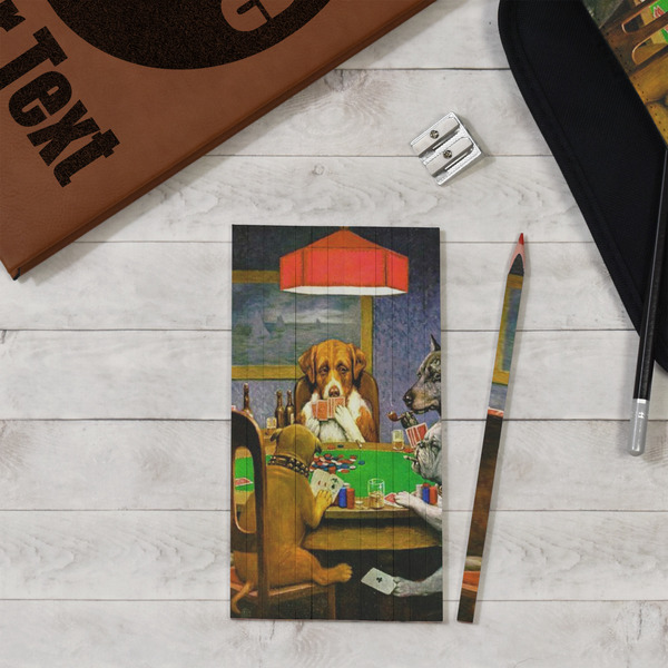 Dogs Playing Poker by C.M.Coolidge Colored Pencils - In Context