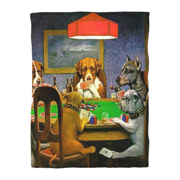 Dogs Playing Poker by C.M.Coolidge Comforter - Twin - Front