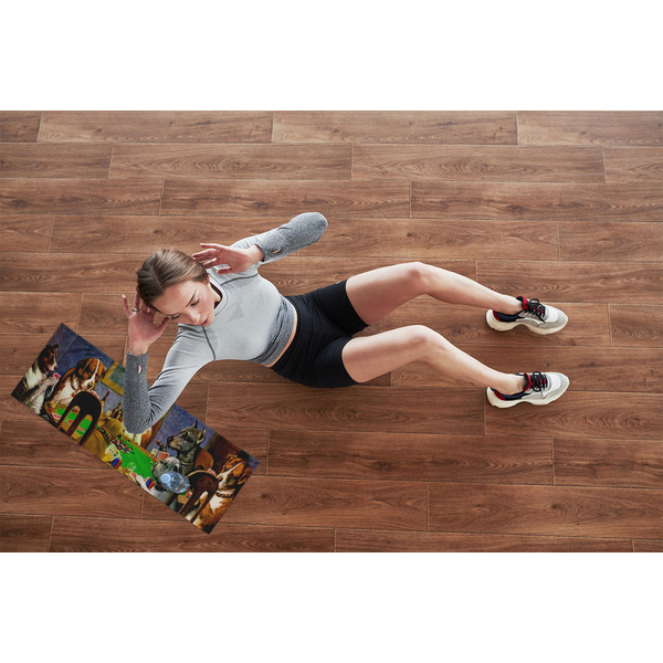 Dogs Playing Poker by C.M.Coolidge Cooling Towel- Lifestyle