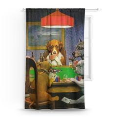 Dogs Playing Poker by C.M.Coolidge Curtain - 50"x84" Panel