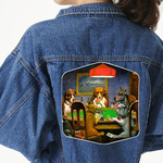 Dogs Playing Poker by C.M.Coolidge Twill Iron On Patch - Custom Shape - 3XL