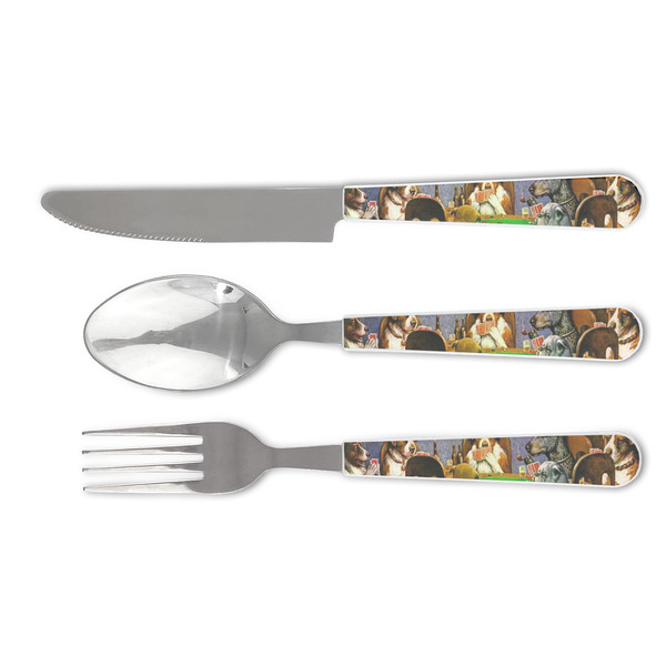 Custom Dogs Playing Poker by C.M.Coolidge Cutlery Set
