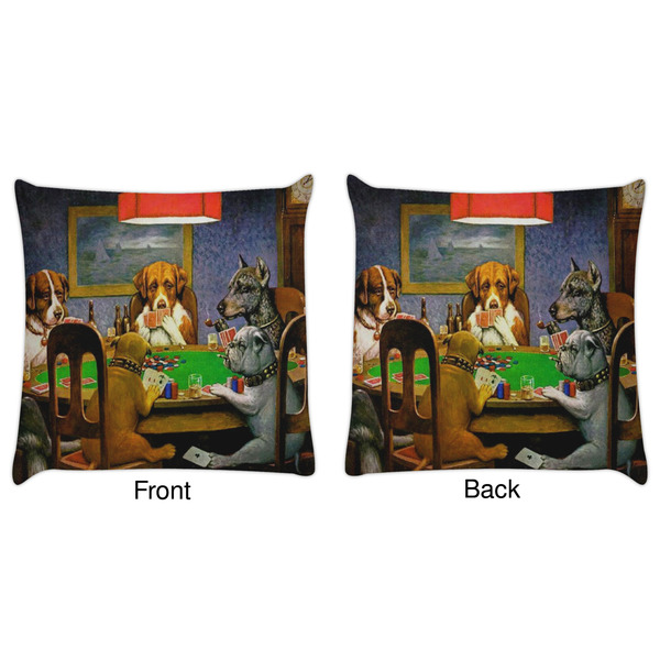 Dogs Playing Poker by C.M.Coolidge Decorative Pillow Case - Approval