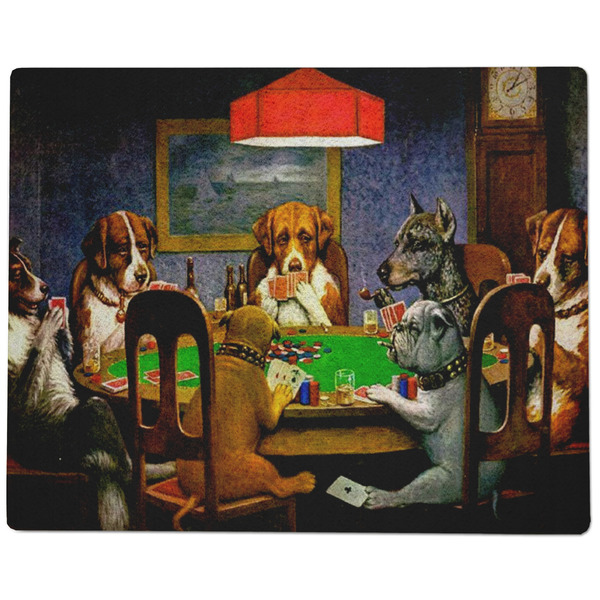 Dogs Playing Poker by C.M.Coolidge Dog Food Mat - Large without Bowls