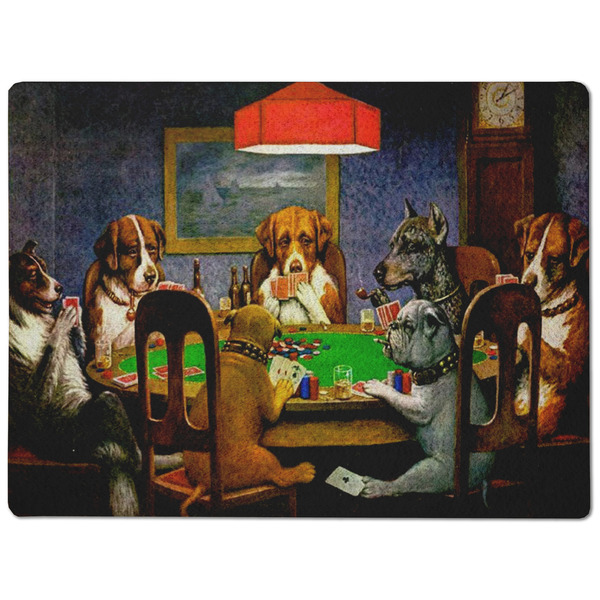 Dogs Playing Poker by C.M.Coolidge Dog Food Mat - Medium without bowls