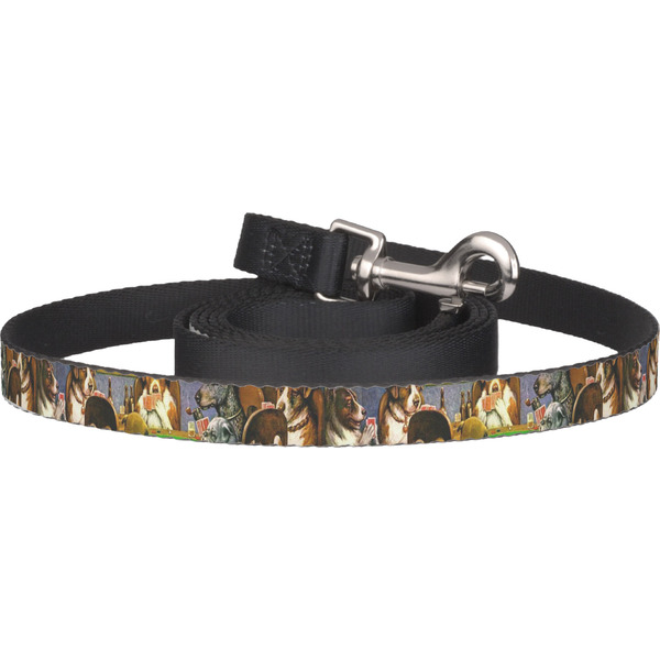 Custom Dogs Playing Poker by C.M.Coolidge Dog Leash