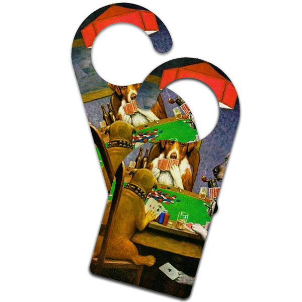 Dogs Playing Poker by C.M.Coolidge Door Hanger - MAIN