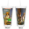 Dogs Playing Poker by C.M.Coolidge Double Wall Tumbler with Straw - Approval